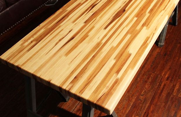 Hickory Butcher Block Table Top