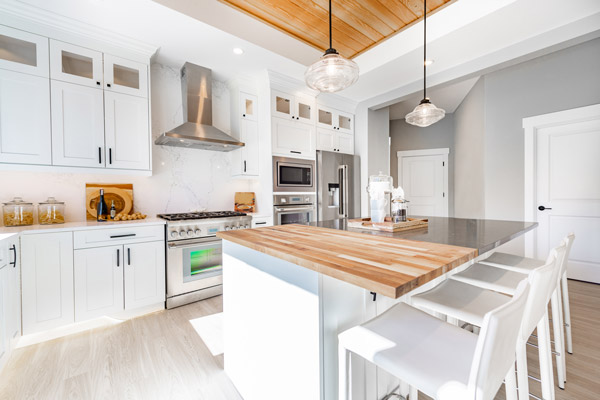 Residential Butcher Block in Kitchen